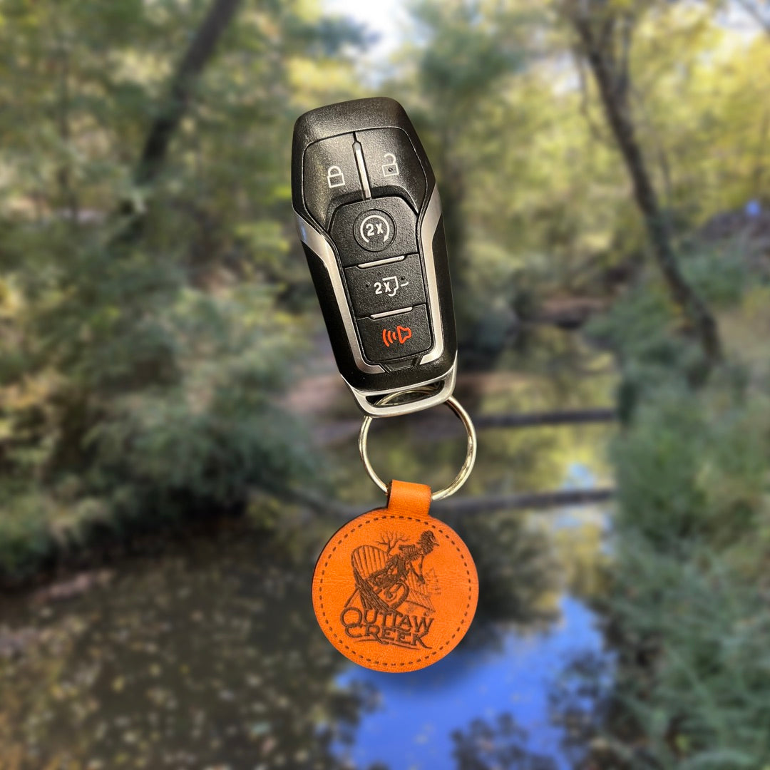 Outlaw Creek Leather Keychain
